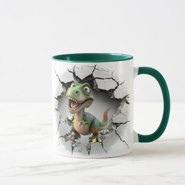 Mug Dinosaure sortant d'une grotte (Droite)