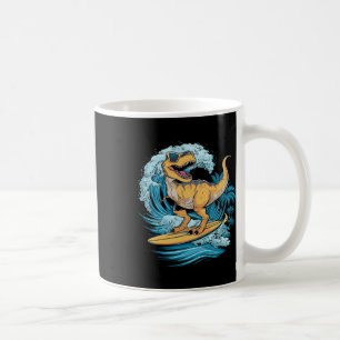Mug Dinosaure T-rex Surfeur de plage 