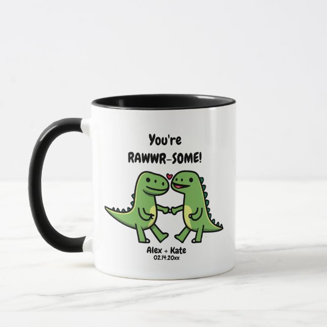 Mug Dinosaure valentines (Gauche)