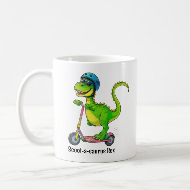 Mug Dinosaure Vert Cool (Gauche)