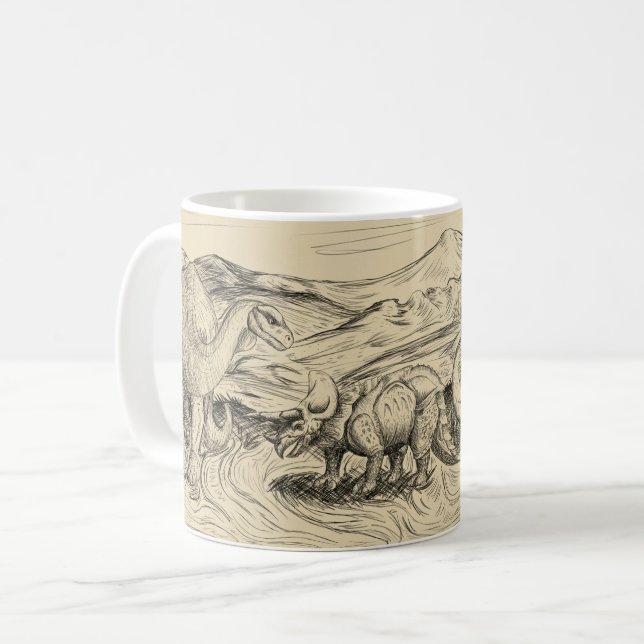 Mug Dinosaures classiques (Devant gauche)