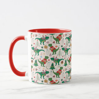 Mug Dinosaures dans Sweaters Motif de Noël