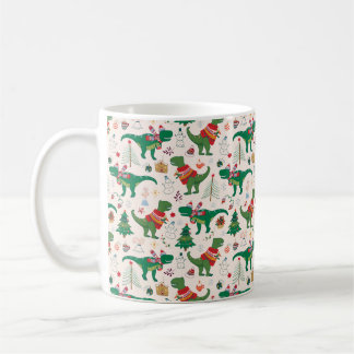 Mug Dinosaures dans Sweaters Motif de Noël