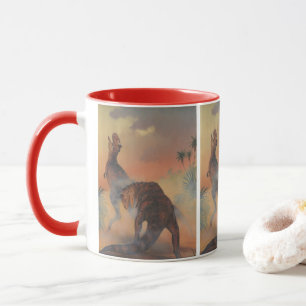 Mug Dinosaures Vintage, Carnotaurus rugissant dans la 