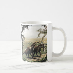 Mug Dinosaures vintages, Amargasaurus aux palmiers