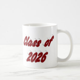 Mug Diplômé de 2026 typographie bordeaux remise des di