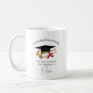 Mug Diplômé de doctorat personnalisé officiellement