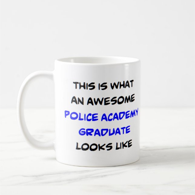 Mug diplômé de l'académie de police, génial (Gauche)