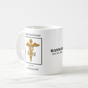 Mug Diplôme de l'école de soins infirmiers Antique Or