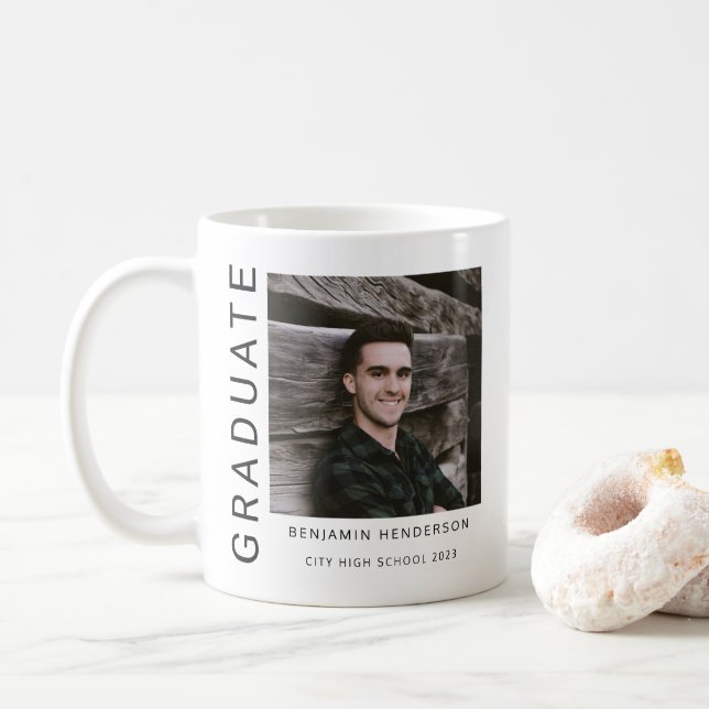 Mug Diplôme de Photo Boy Moderne (Avec donut)