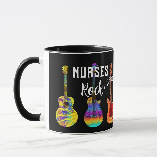 Mug Diplôme en rock des infirmières (Gauche)