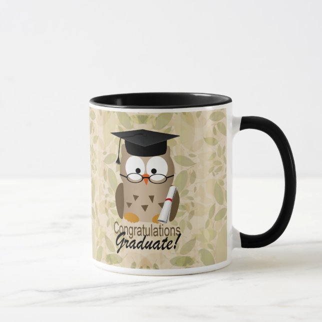 Mug Diplômé sage mignon de hibou (Droite)
