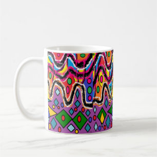 Mug Dippy Hippy style de peinture rétro