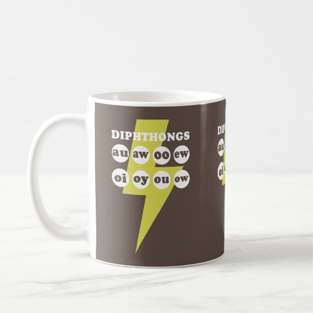 Mug Dipthongs Apprendre l'anglais avec des phoniques (Gauche)