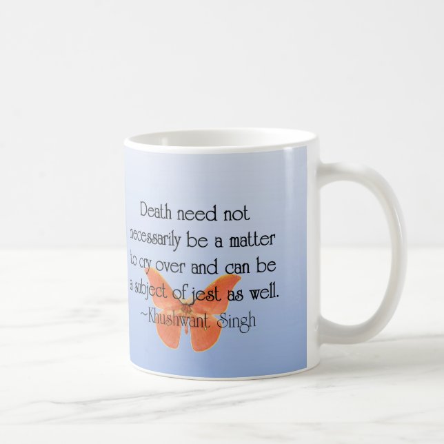 Mug Dire au revoir avec l'humour et la plaisanterie (Droite)