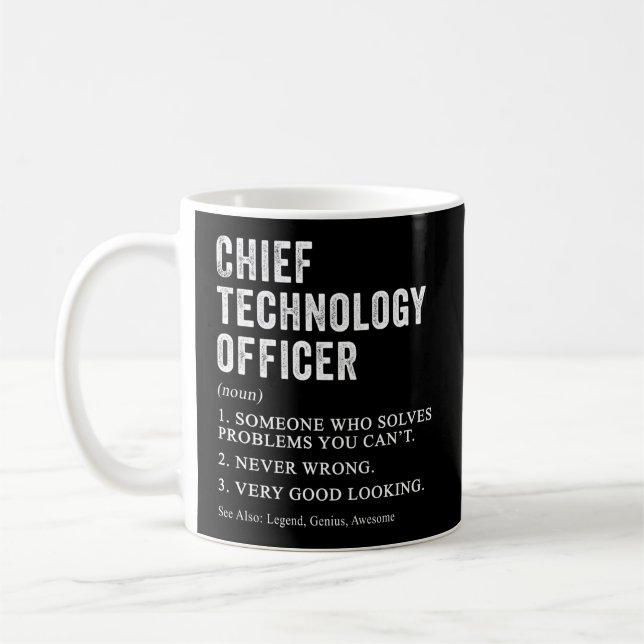 Mug Directeur de la technologie Définition Humour Cto (Gauche)
