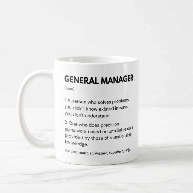 Mug Directeur général Définition de travail (Gauche)