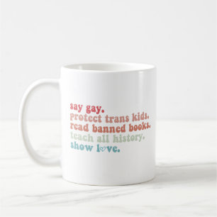 Mug Dis LGBTQ Protegeons Les Enfants Trans Lisons Les