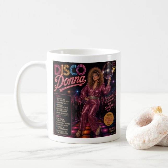 Mug Disco Donna & Disco Dazzler (Avec donut)