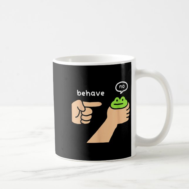 Mug Dishonest Frog Funny Frog Meme Behave No Animals J (Droite)