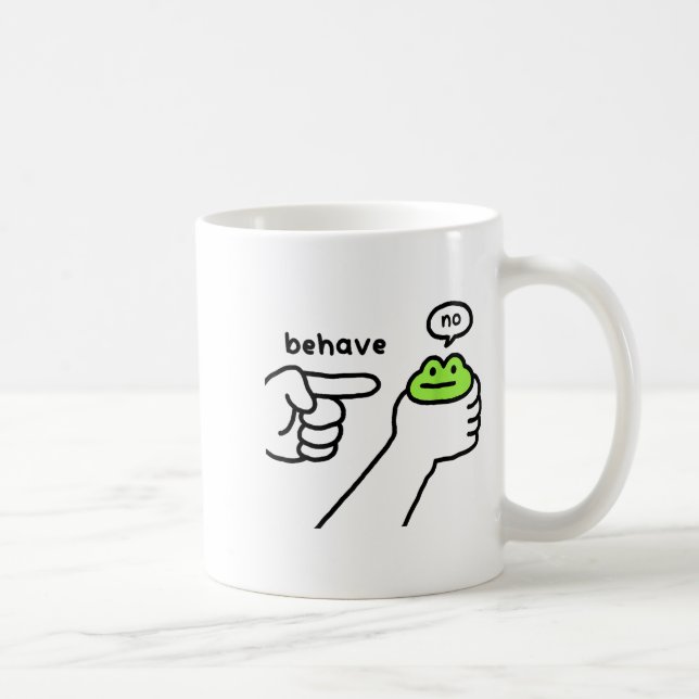 Mug Dishonest Frog Funny Frog Meme Behave No Cartoon D (Droite)