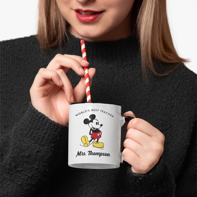 Mug Disney | Souris classique Mickey - Professeur sur  (Person holding mug)
