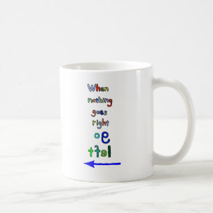 Mug Disparaissent les lettres inspirées drôles gauch