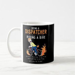 Mug Dispatcher comme équitation vélo cycliste drôle