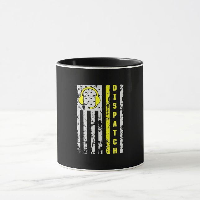 Mug Dispatcher de ligne d'or mince de l'opérateur d'ex (Centre)