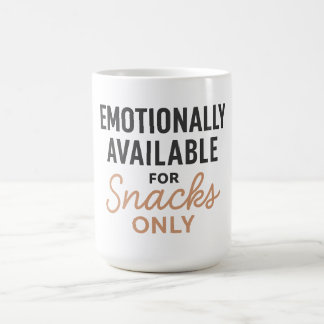 Mug Disponible émotionnellement pour les snacks unique