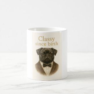 Mug Distingué Depuis Sa Naissance – Pug Noir