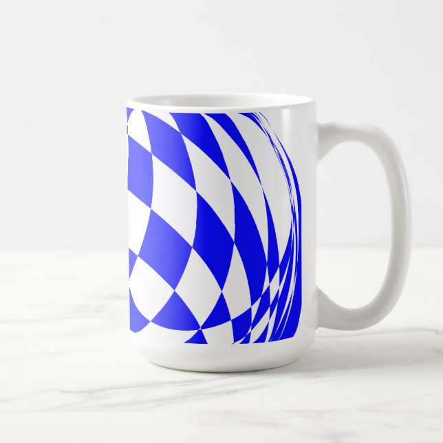 Mug - Distorted Chequerboard Squares (Right)