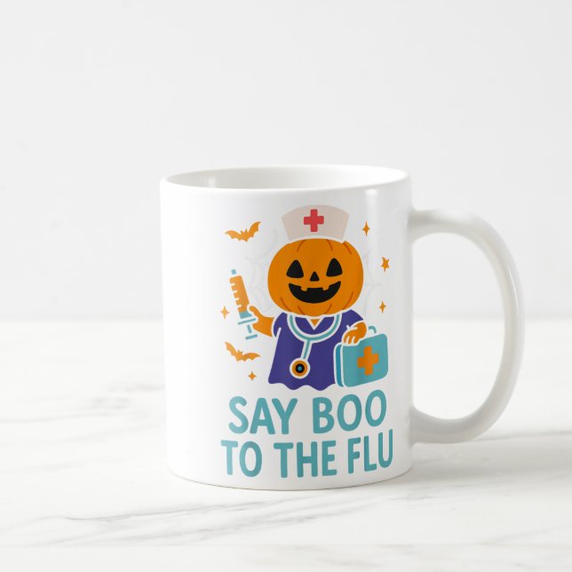Mug Dites Boo Au Citrouille Du Vaccin D'Halloween De L (Droite)
