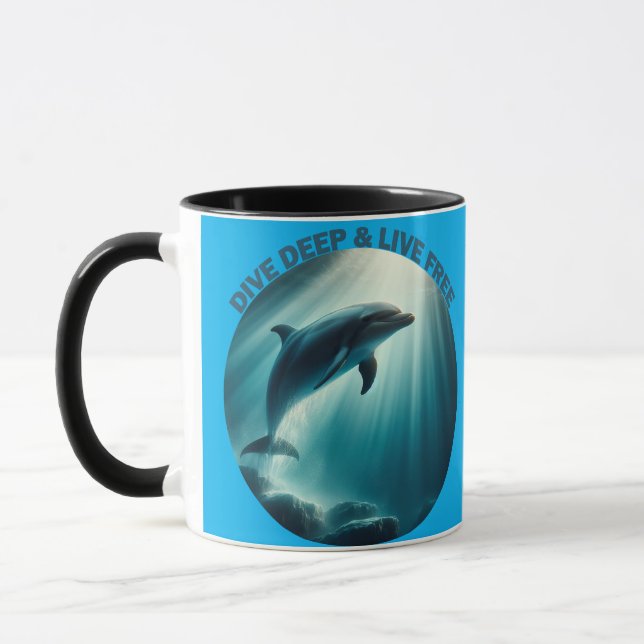Mug Dive Deep Live Dolphin gratuit (Gauche)