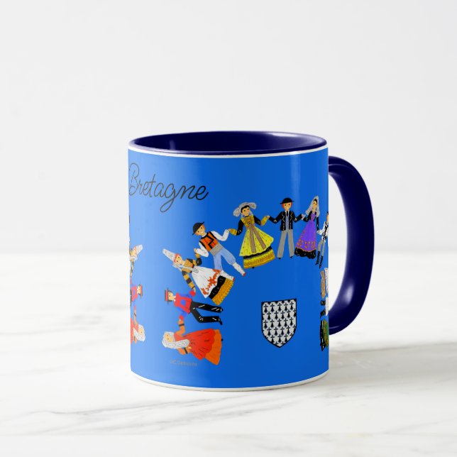 Mug Divers costumes de Bretagne, France (Devant droit)