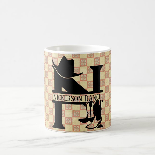 Mug Diviser le monogramme de cowboy 'N' (Centre)