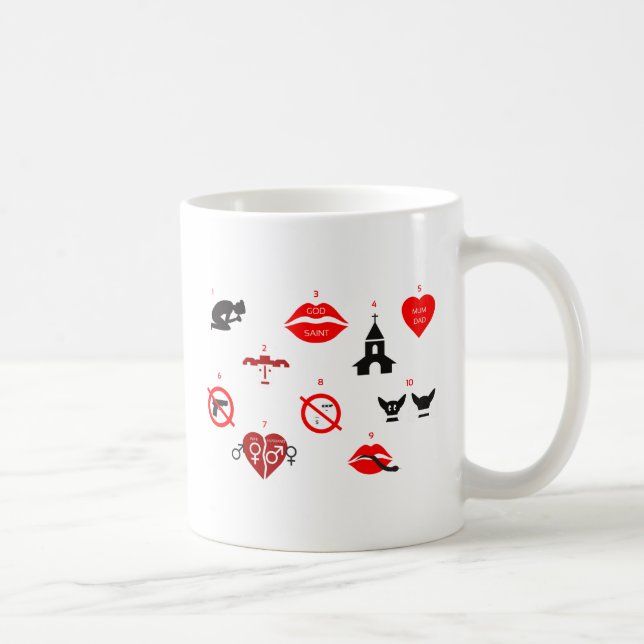 Mug dix commandements modernes (Droite)