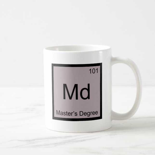 Mug DM - Pièce en t de symbole d'élément de chimie de (Droite)