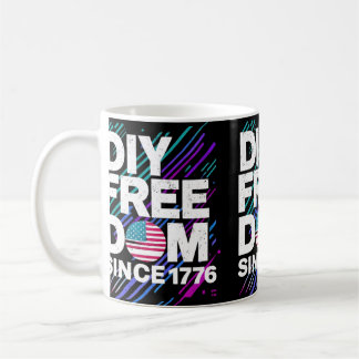 Mug do-it-yourself Liberté Depuis 1776" Design Texte