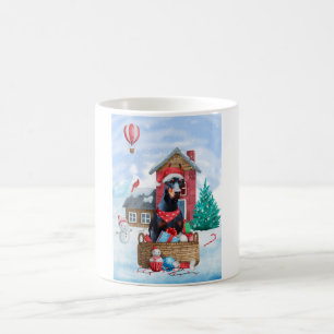 Mug Doberman Chien dans la neige Maison de Chien de No