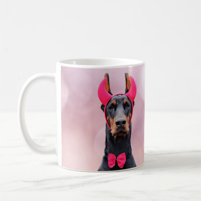 Mug Doberman en costume diabolique (Gauche)