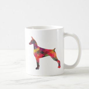 Mug Doberman Pinscher Géométrique Patten Silhouette