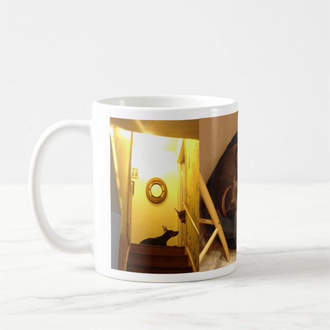 Mug Dobermann avec le chiot (Gauche)