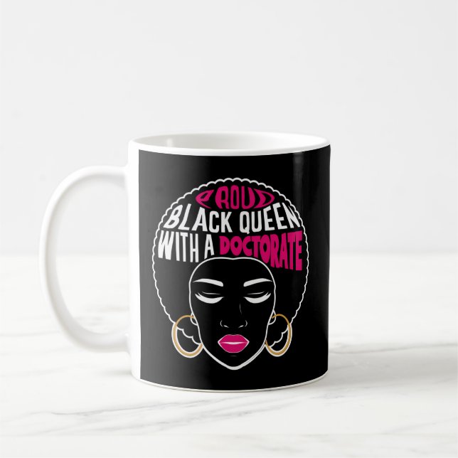 Mug Doctorat Black Queen Doctorat Diplôme E (Gauche)