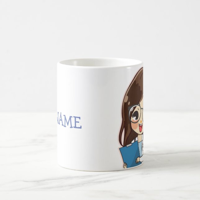 Mug Doctorat customisé Dr (Votre nom) (Centre)