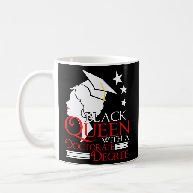 Mug Doctorat de la Reine noire Diplôme de doctorat Afr (Gauche)