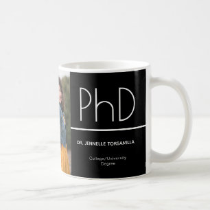 Mug Doctorat noir blanc Diplôme photo Garde-photo