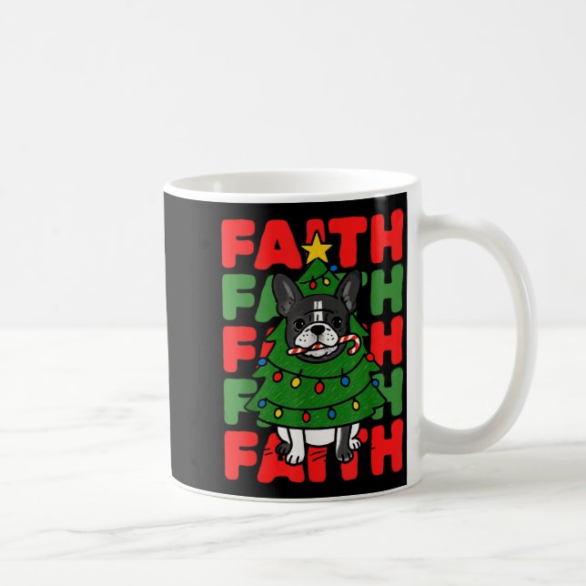 Mug Dog Christmas Faith French Bulldog Puppy Family Gr (Droite)