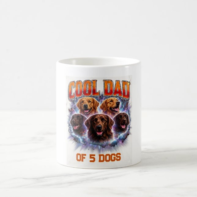 Mug Dog Dad Portrait Personalized Number Custom Design (Centre)