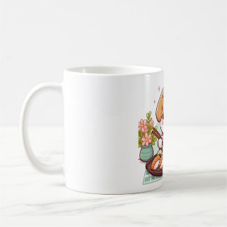 Mug Dog eating sushi